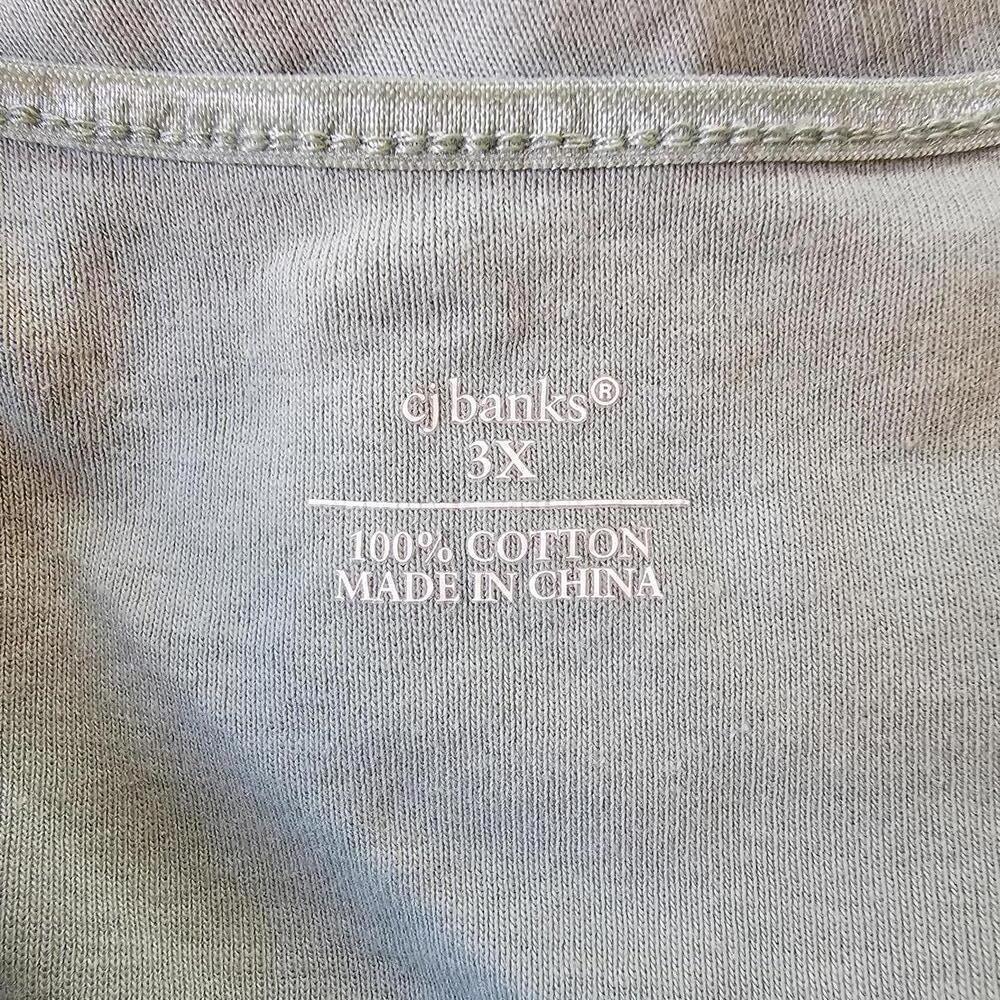 cj banks 3X Light Blue Cotton Sleeveless Top - Picture 2 of 3